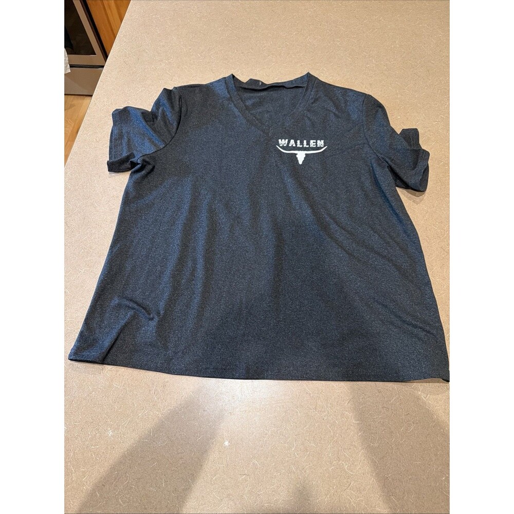 Morgan Wallen Last Night Women’s V-Neck Tee in Charcoal Gray T-Shirt XXL XL NWOT